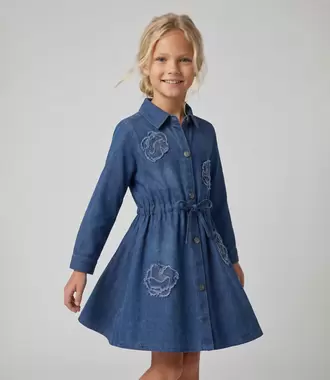 Vestido niña de denim