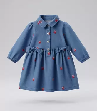 Vestido bebé de denim con...