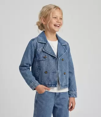 Chaqueta niña de denim