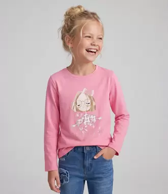 Polera niña con estampado