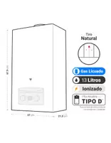 Calefont Albin Trotter 13 Litros Tiro Natural Gas Licuado