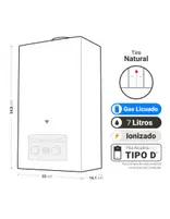 Calefont Albin Trotter 7 Litros Tiro Natural Gas Licuado