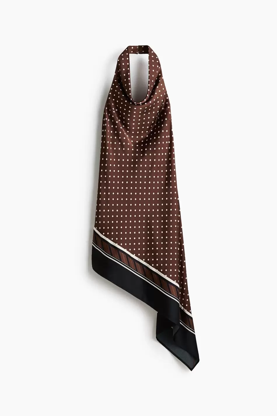 Vestido halter asimétrico de satín