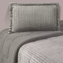 Plumon Coral Sherpa 2 plazas Gris
