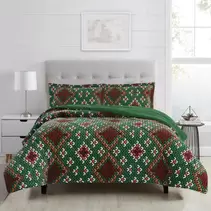 Plumon Flannel/Sherpa Knitted 1,5 plazas Multicolor