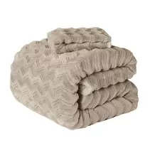 Plumón Sherpa Extra Cálido Chantilly 1.5 Plazas Beige