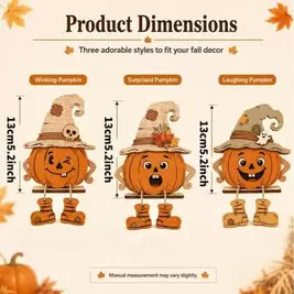 -12%2D Flat, 3pcs Autumn Wooden Decorative Plaques, Thanksgiving, Wall Decor, Party Decoration, Perfect Holiday Gift, Tabletop Decor, Suitable For All Occasions, Vintage, Rustic, Home, Harvest Season, Pumpkin, Maple Leaf Elements, Halloween Decoration, Wi