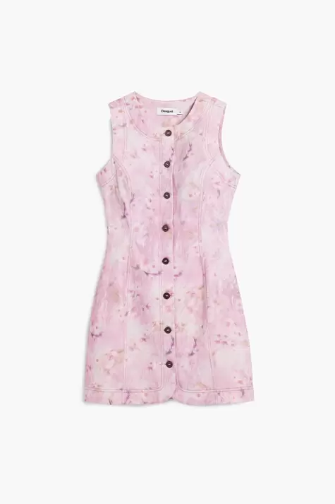 Vestido corto botones