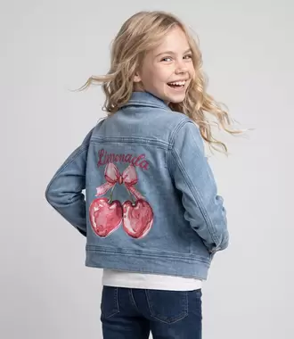 Chaqueta niña de denim con...