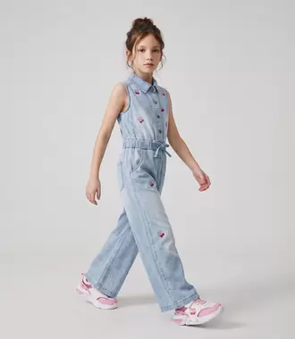 Enterito niña de denim con...
