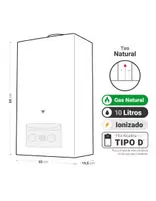 Calefont Albin Trotter 10 Litros Tiro Natural Gas Natural
