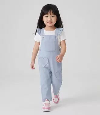 Jardinera bebé de denim con...