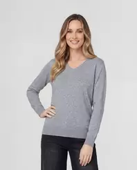 Sweater Mujer Leonor Gris Lineatré