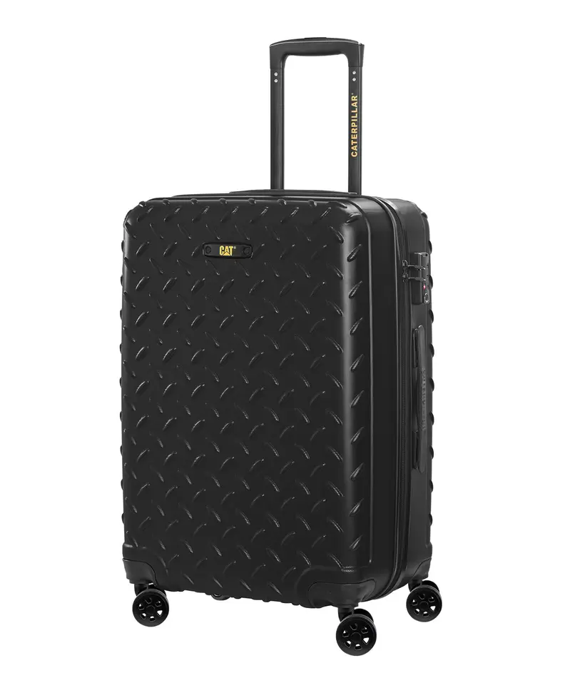Maleta Con Cierre Seguridad Unisex Industrial Plate 24" Trolley Negra Cat
