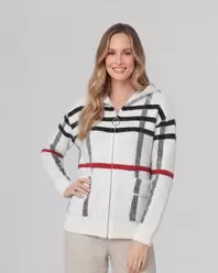 Cardigan Mujer Chiara Cuello En V Crudo Lineatre