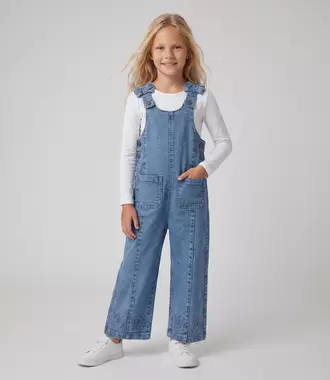 Jardinera niña boho de denim