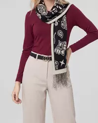 Echarpe Mujer Mariana Negro Lineatre