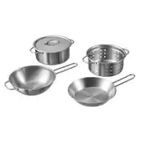 DUKTIG batería cocina infantil plateado