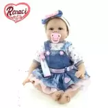 Bebe Reborn Muñeca Silicon Suave 55cm Colores Azul