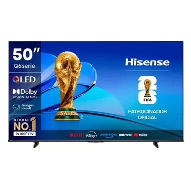 Televisor 50" QLED 4K UHD 50Q6QV Smart TV Hisense