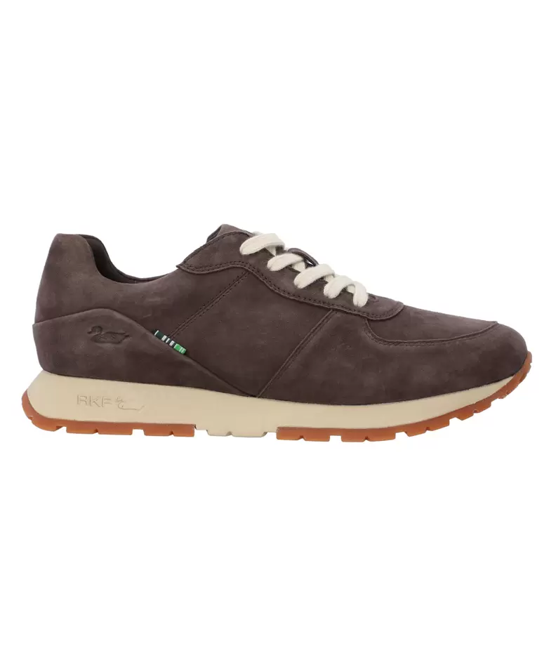Zapatilla Cuero Mujer Thao Café Oscuro