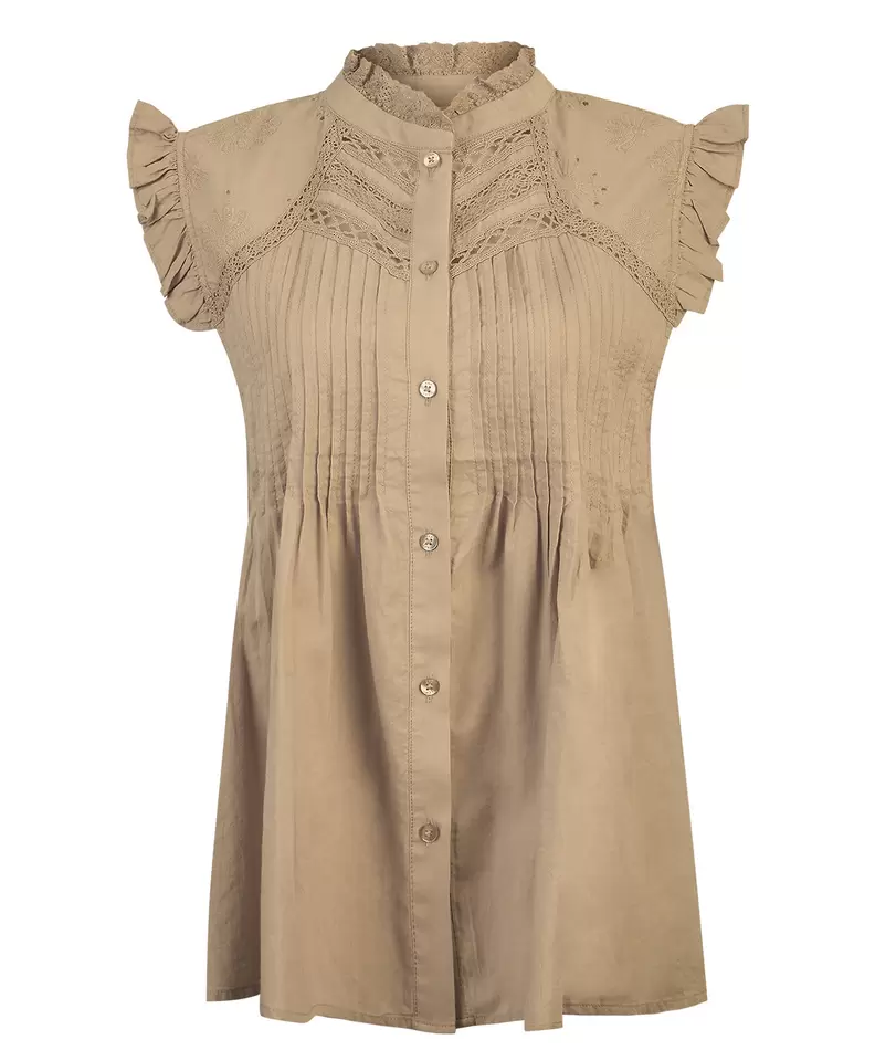 Blusa Algodón Orgánico Mujer Amaui Café