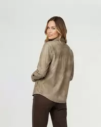 Camisa Mujer Emilia Beige Lineatré