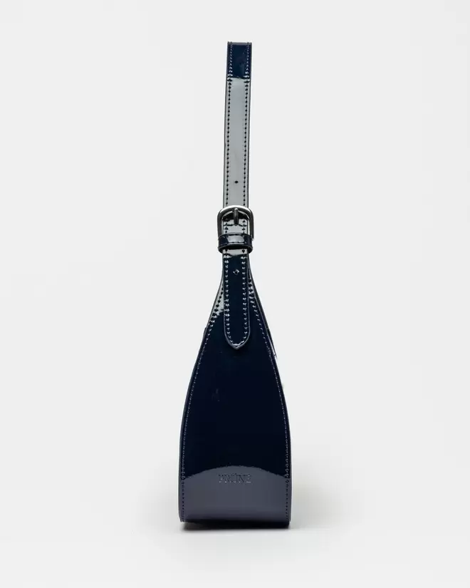 Cartera al hombro Leaf en efecto charol