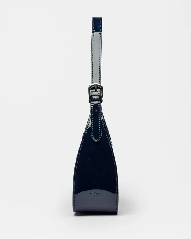 Cartera al hombro Leaf en efecto charol
