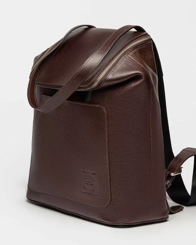 Mochila Mashenka en cuero liso