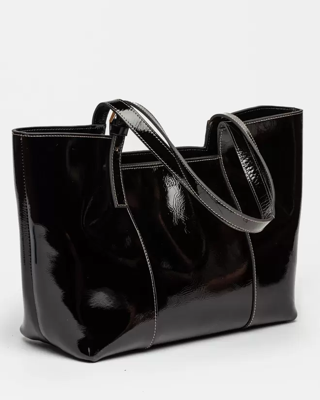 Bolso The Icon en cuero charol