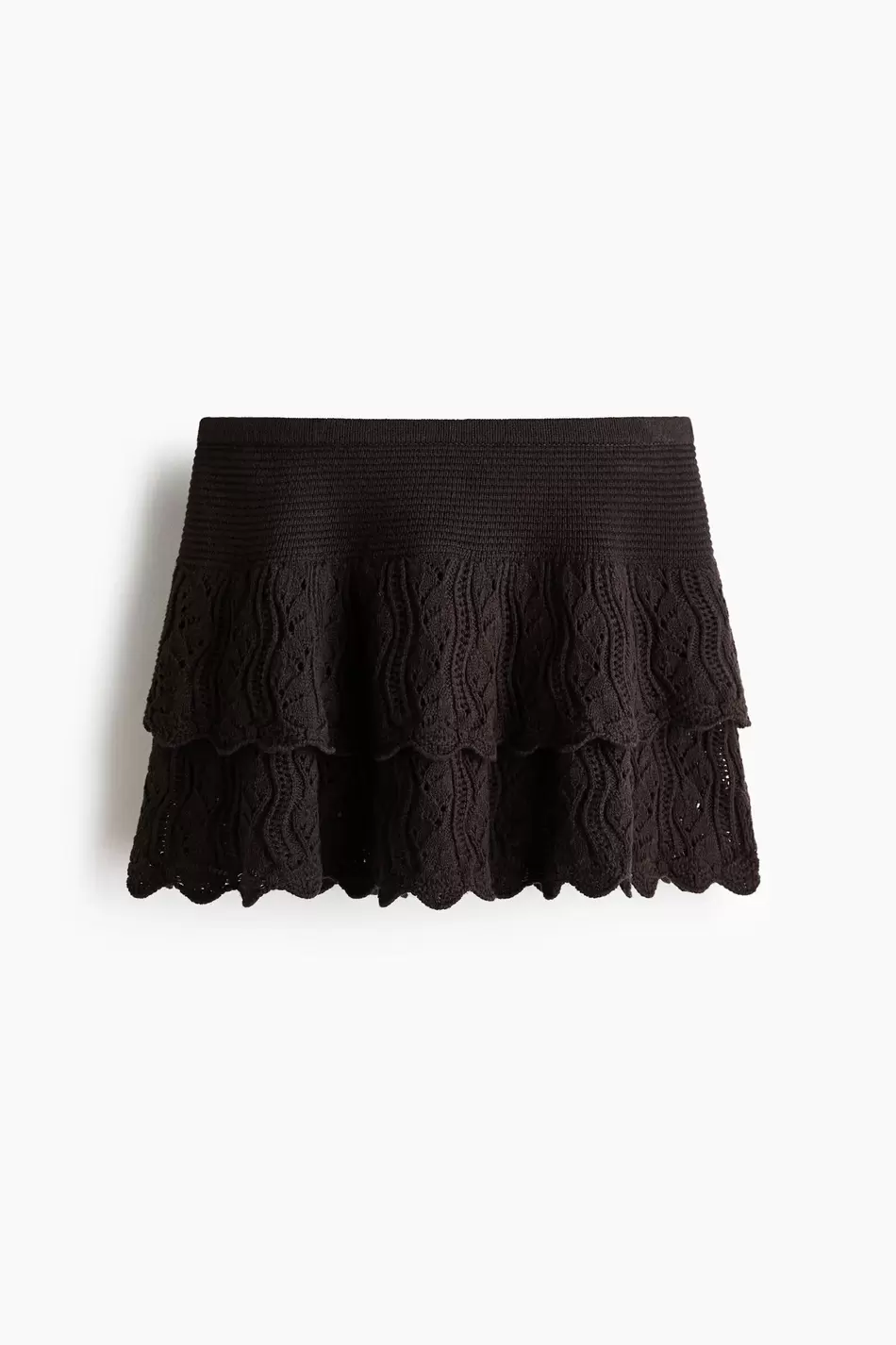 Falda escalonada efecto crochet