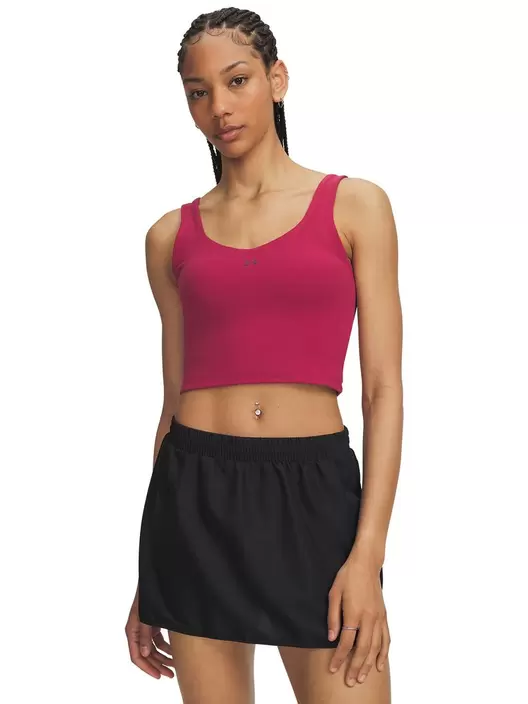 Polera sin manga UA Motion roja para mujer