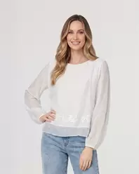 Blusa Mujer Carolina Blanco Lineatre