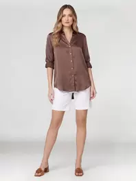 Blusa Mujer Emilia Chocolate Lineatré
