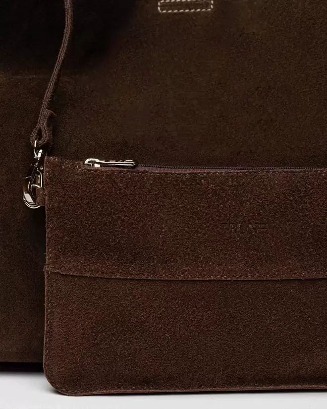 Bolso Dune en cuero gamuza