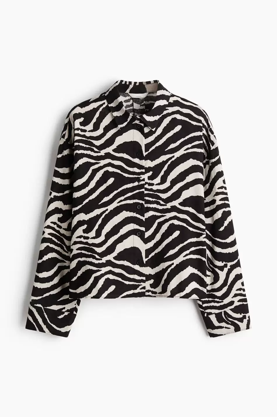 Camisa en mezcla de lino