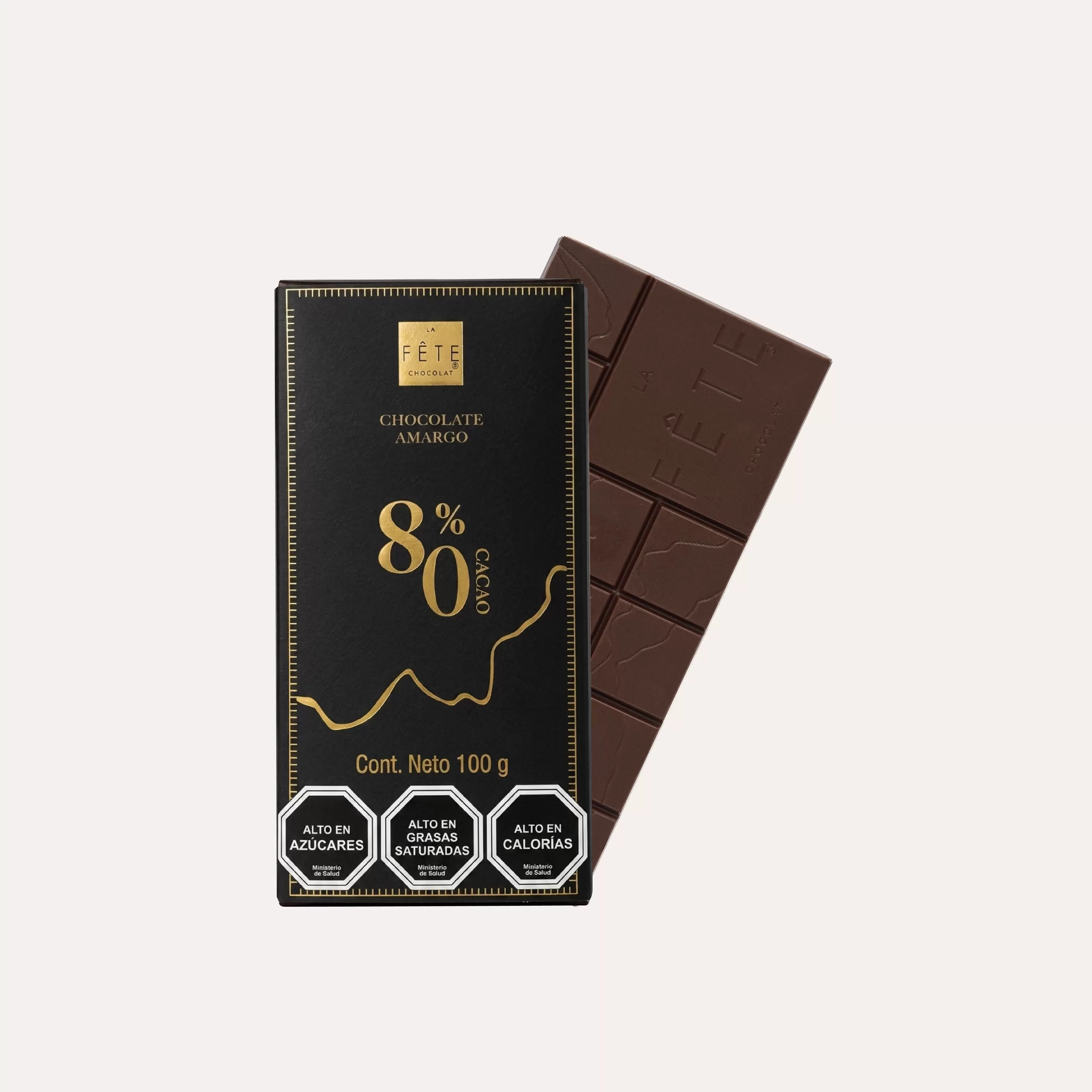 Barra chocolate amargo 80% cacao 100 g