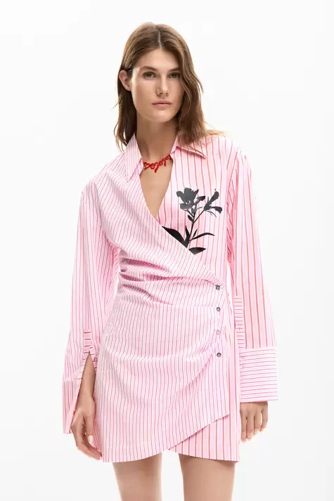 Vestido camisa popelín