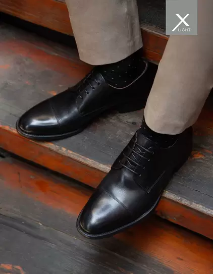 Zapatos Formal Hombre X-Light Cuero Cap Toe Airford Negro