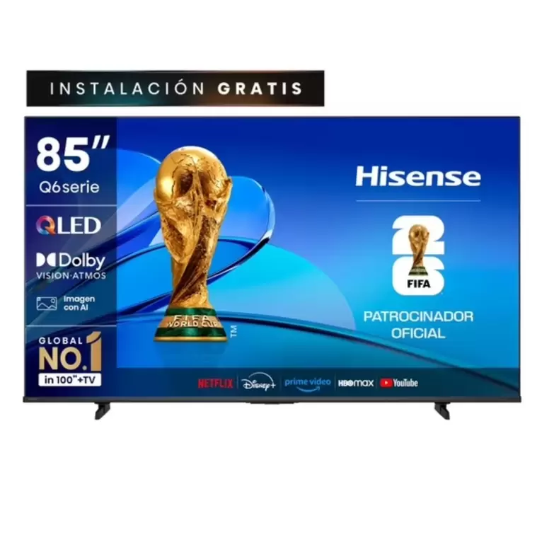 Televisor 85" QLED 4K UHD 85Q6QV Smart TV Hisense