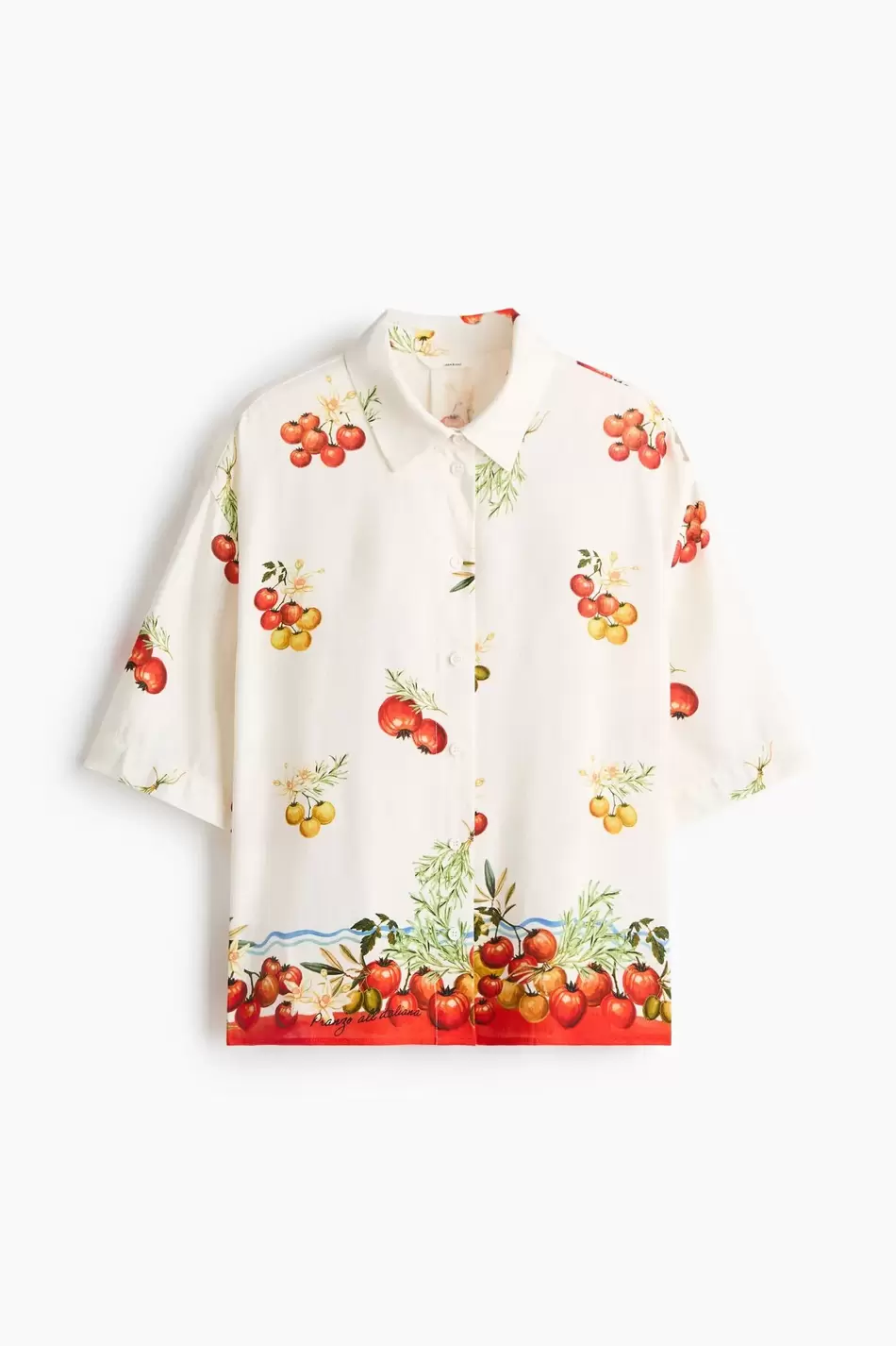 Camisa oversize en mezcla de lino