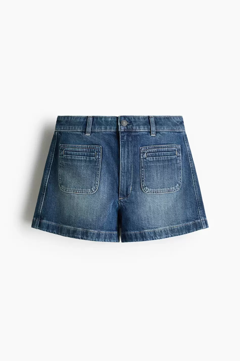 Shorts denim de tiro alto