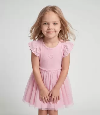 Vestido bebé tull borado