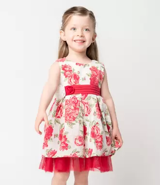 Vestido bebé niña con lazo