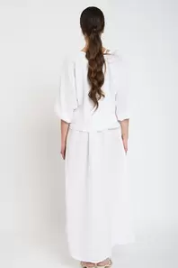 Bolero Mujer Sabrina Cuello kimono Blanco Lineatre