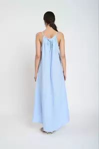 Vestido Mujer Patricia Escote recto Cielo Lineatre