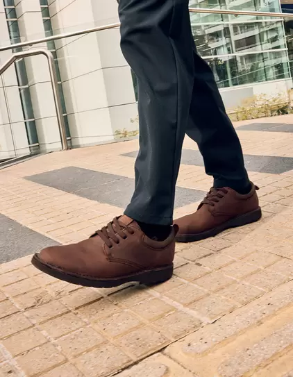 Zapatos Casual Hombre Cuero Bruxton Café