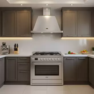 Kit Unique Campana FDV Unique Inox + Cocina a Gas Natural FS Unique 90 5 Quemadores FDV