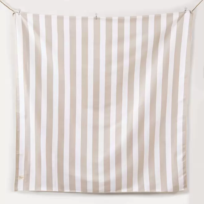 Toalla Playa XL Microfibra Rayas Beige